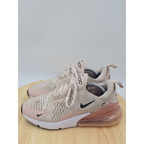 NIKE AIR MAX 270 Womens Running Shoes LIGHT SOFT PINK-BLACK SZ 6.5  [AH6789-604] - Picture 2 of 9